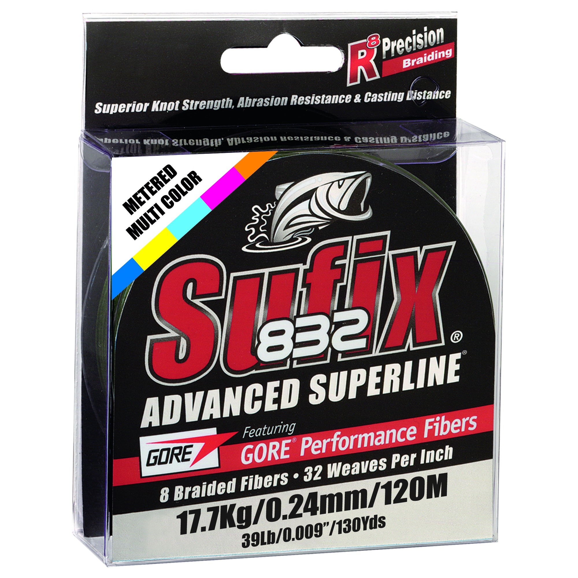 SUFIX 832 Braid Multi Color 300m 0,15mm 9,2kg