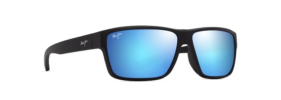Maui Jim Uila Asian Fit Matte Black/Blue Hawaii Solglasögon