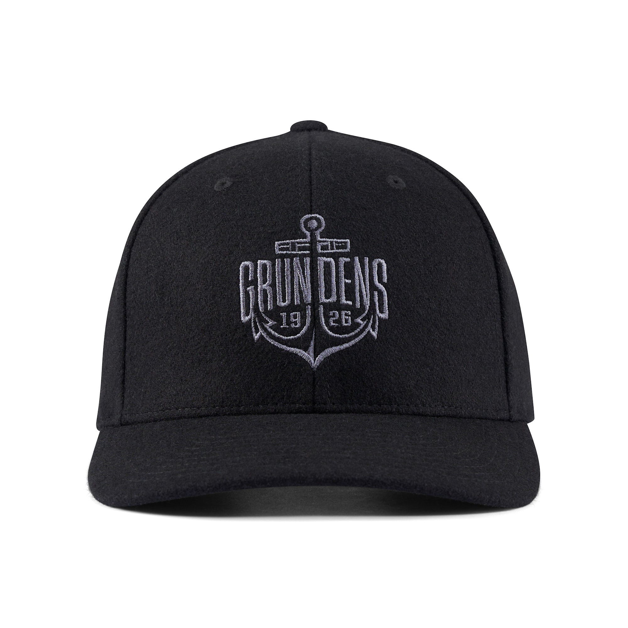 Grundens Logo Anchor Wool Trucker Svart