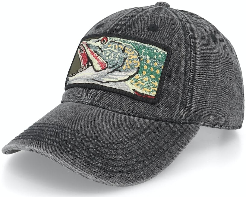 Skillfish Big Pike 382 Snow Washed Black Denim Dad Cap One Size - (55-60 CM)