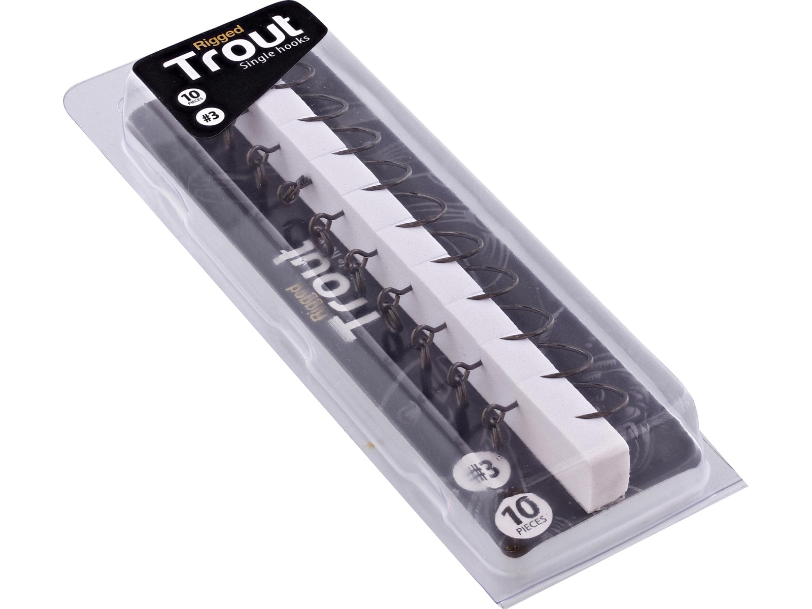 Westin Rigged Trout Enkelkrok #3 Svart 10-pack  -