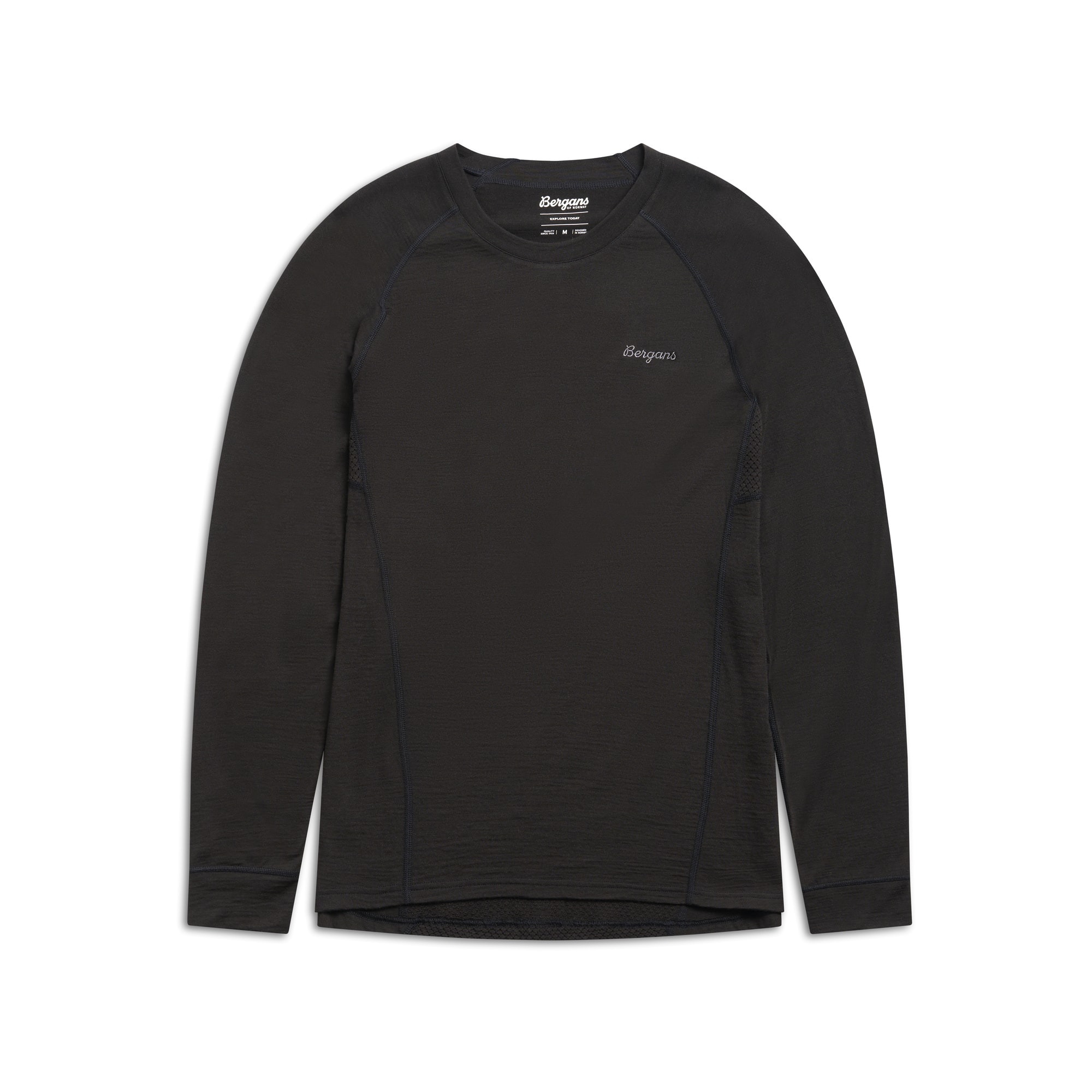 Bergans Inner:Pure Merino L/S Underställströja Herr Black