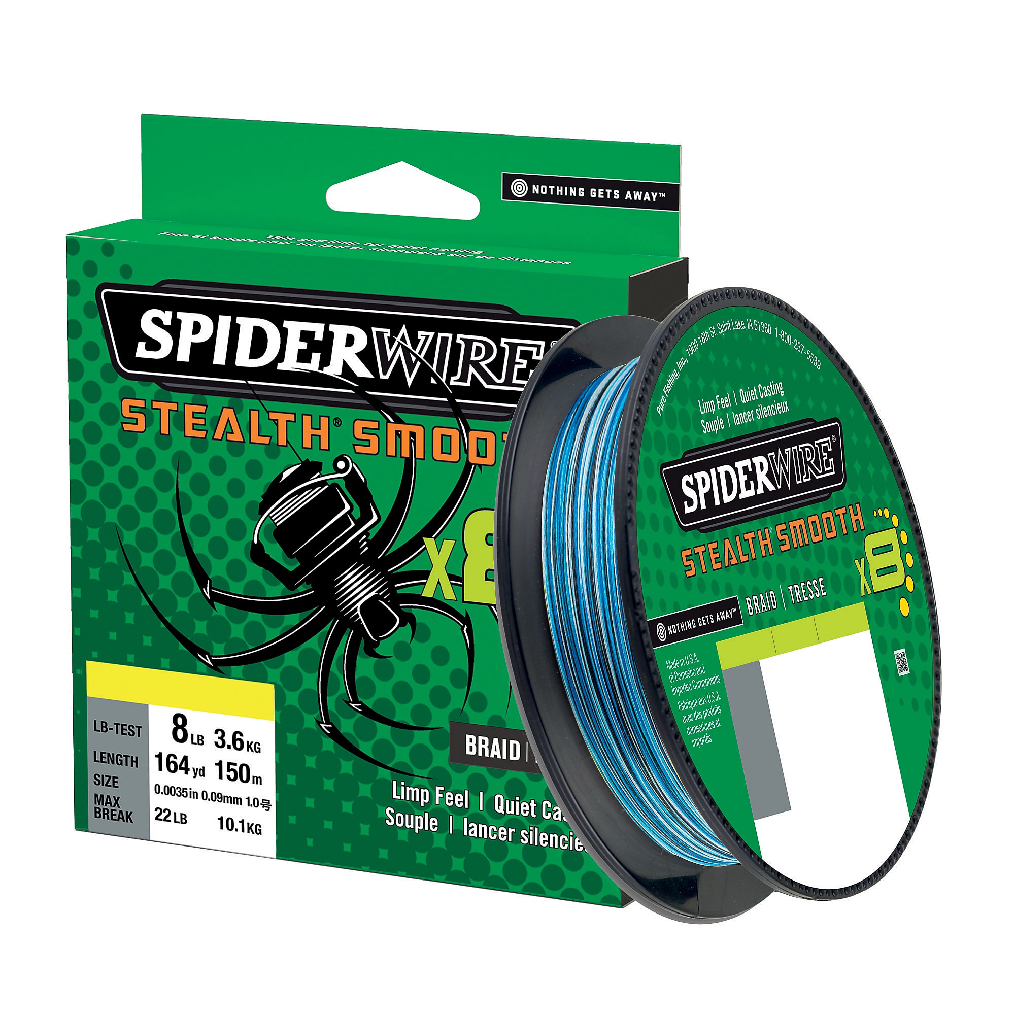 Spiderwire Stealth Smooth 8 0.07mm 150m Blue Camo Fiskelina -