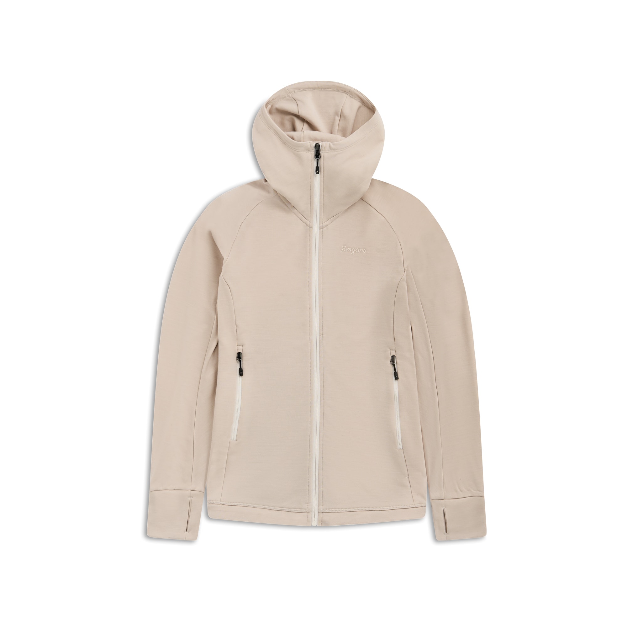 Bergans Rabot Merino Tech Midlayer Hoodie Dam Bone White