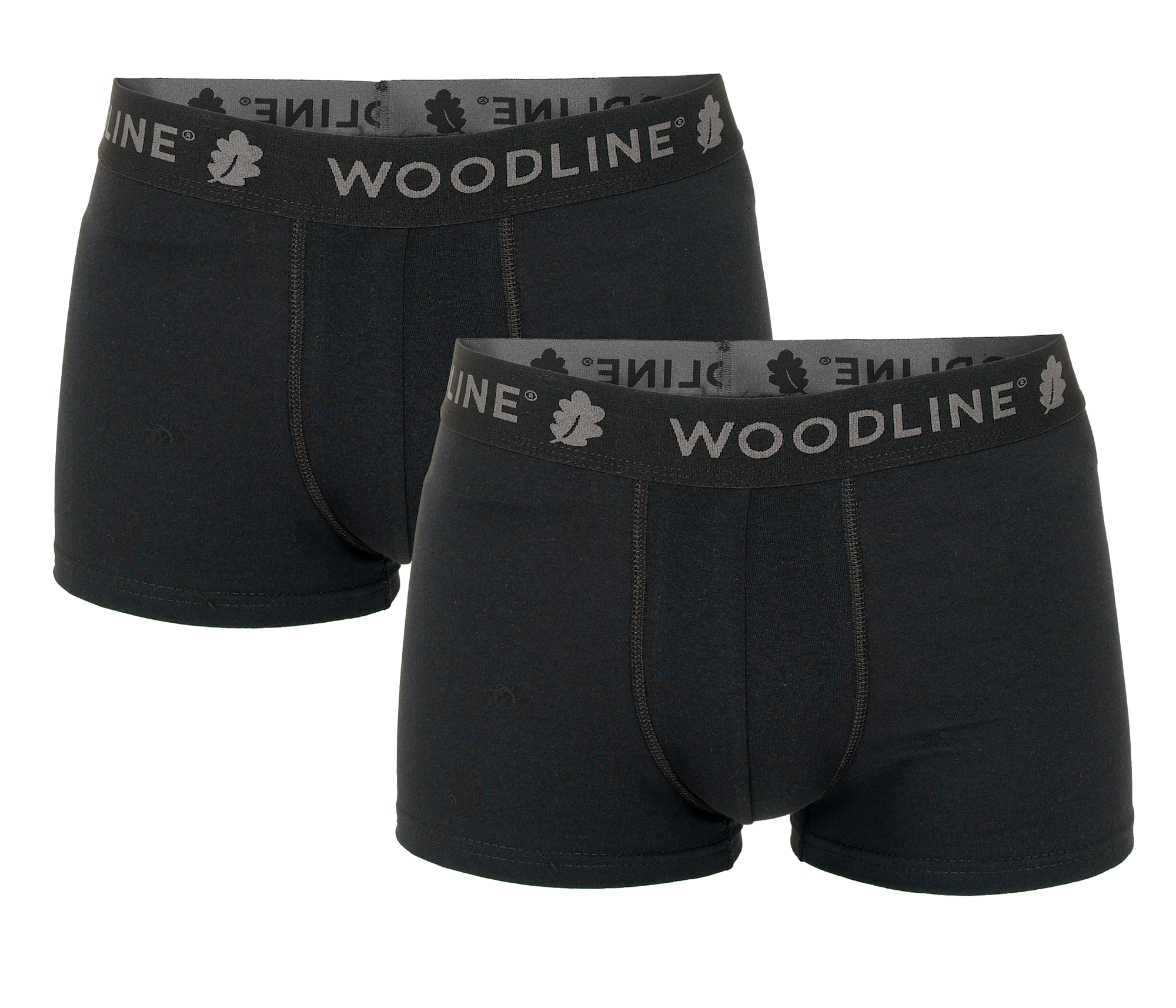 Woodline Boxerkalsong Svart 2-pack