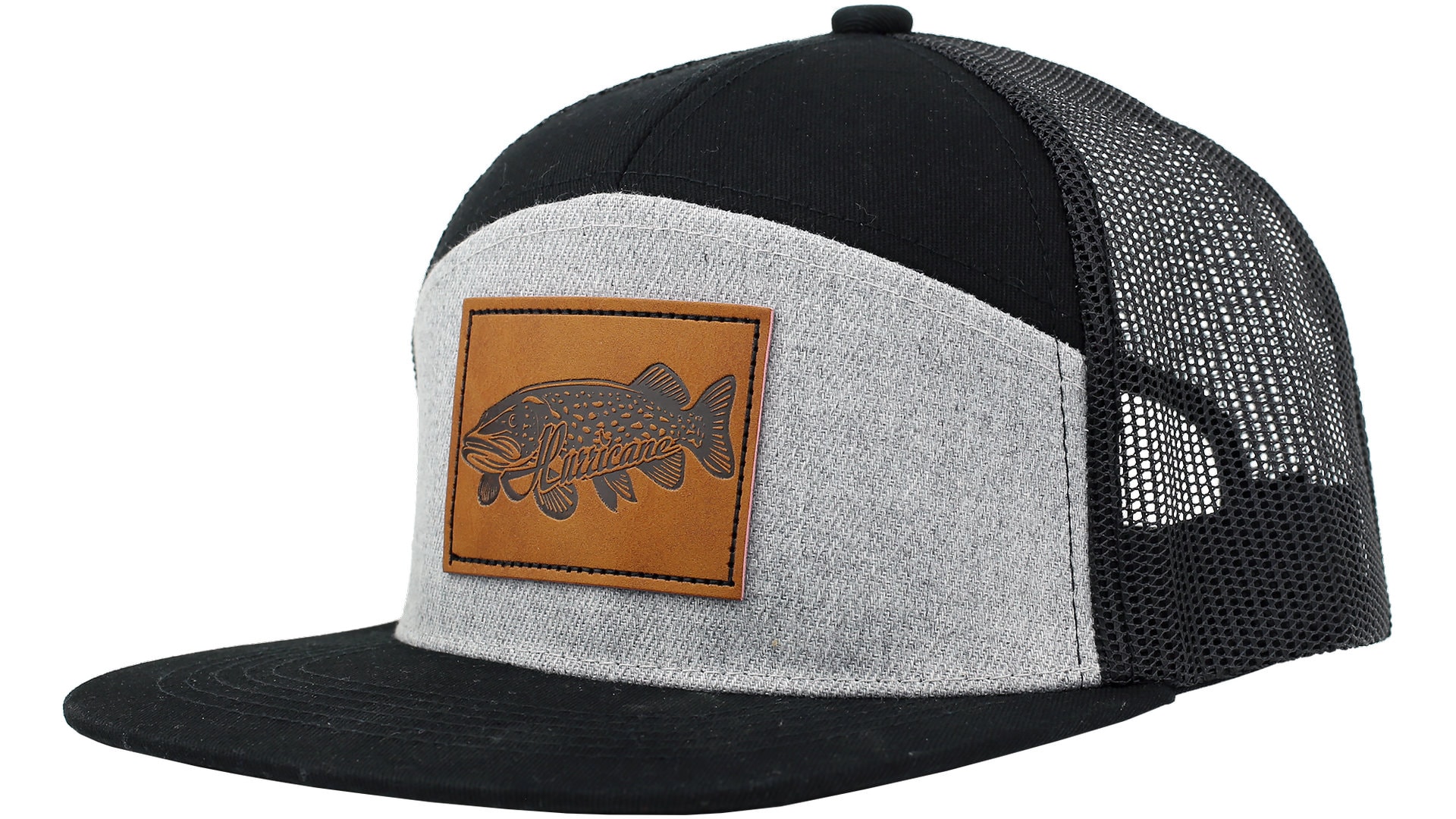 Hurricane 7-Panel Trucker Hat Leather Patch Pike
