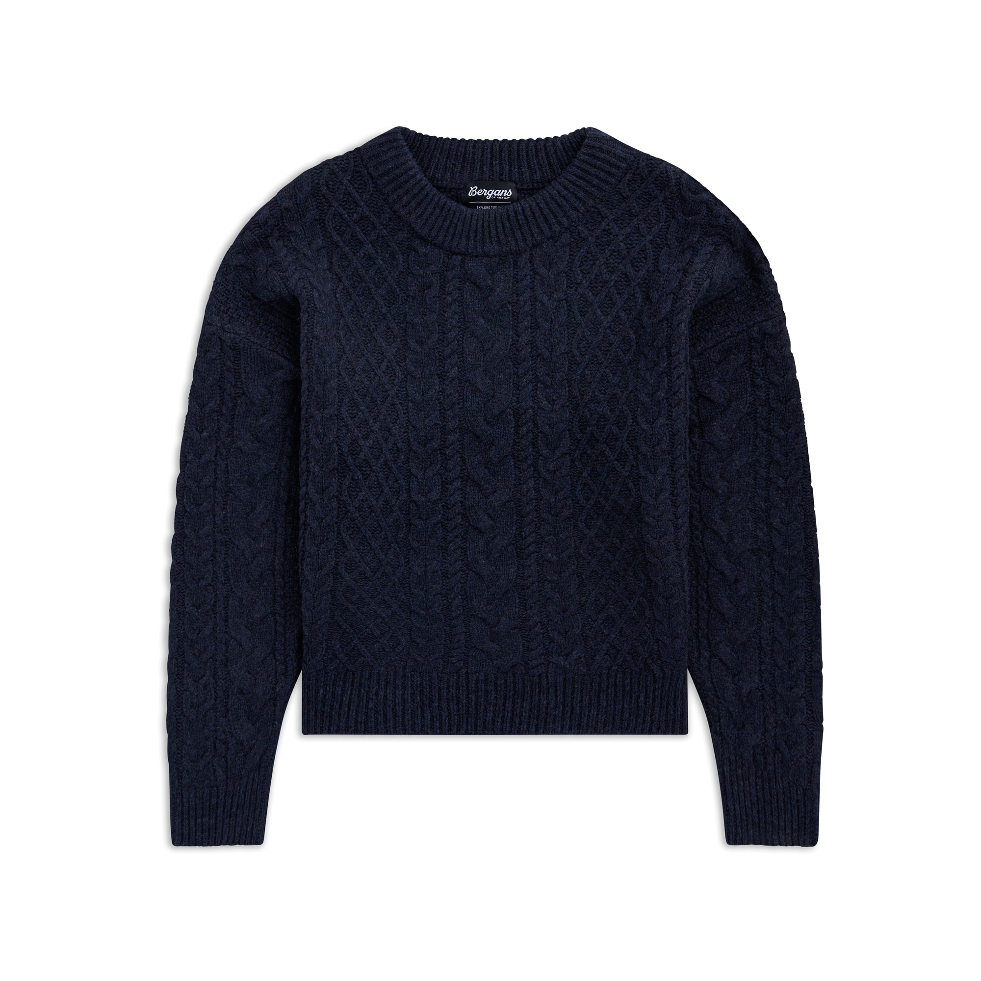 Bergans Lofoten Knitted Ulltröja Herr Dark Navy
