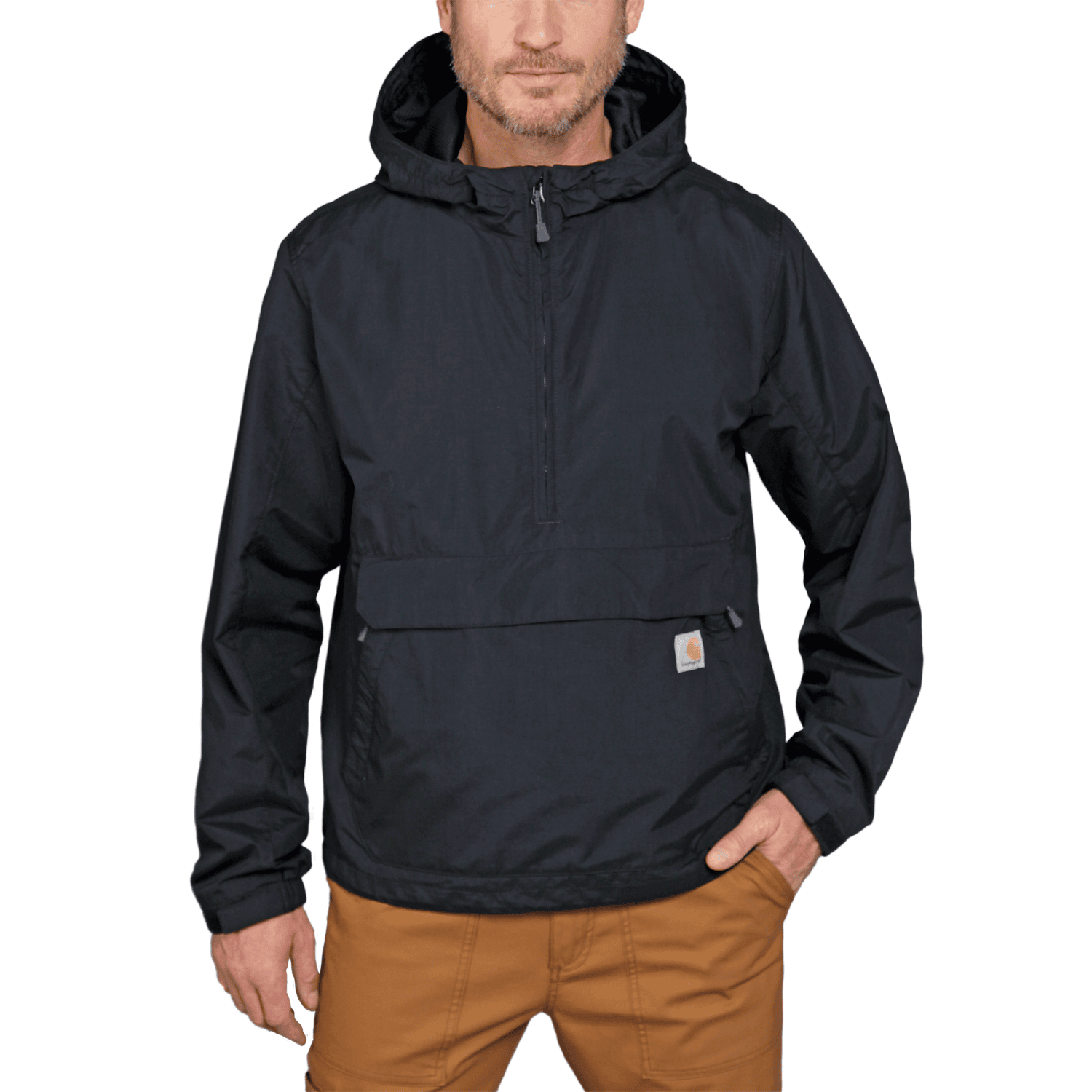 Carhartt lättvikts packbar anorak, Herr, Black, XL