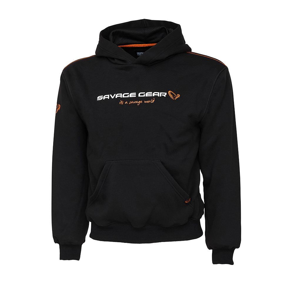 Savage Gear Junior Logo Hoodie 14-16 år Black Ink