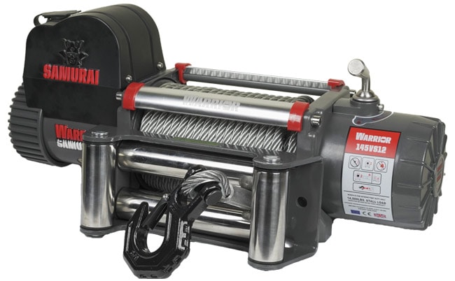 Warrior Winches Samurai V2 14500 Premium Vinsch, 12V Stålvajer