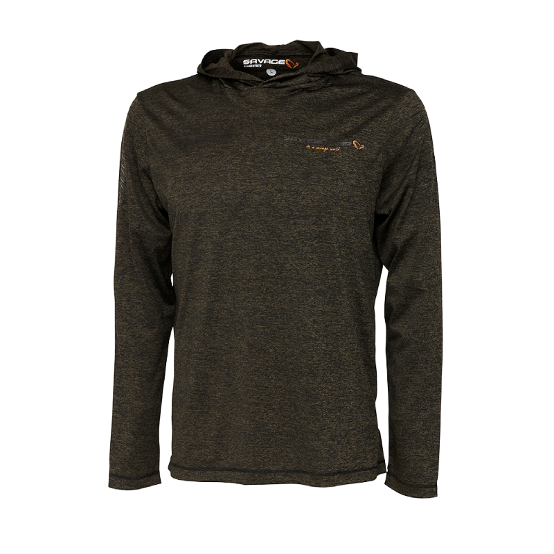 Fighter Stretch Hoodie L Burnt Olive Melange