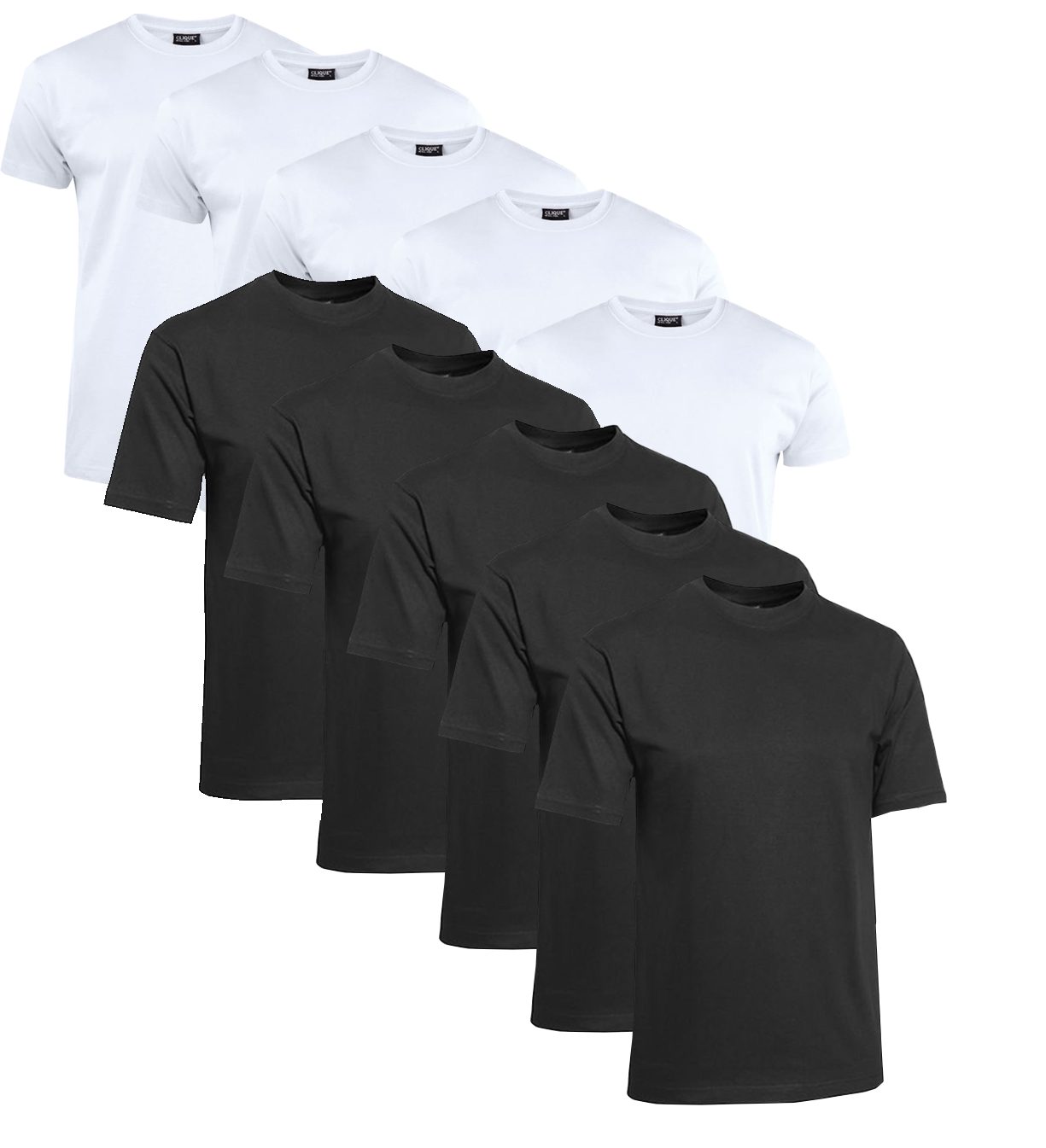 Clique T-shirt Herr 10-pack Vit/Svart