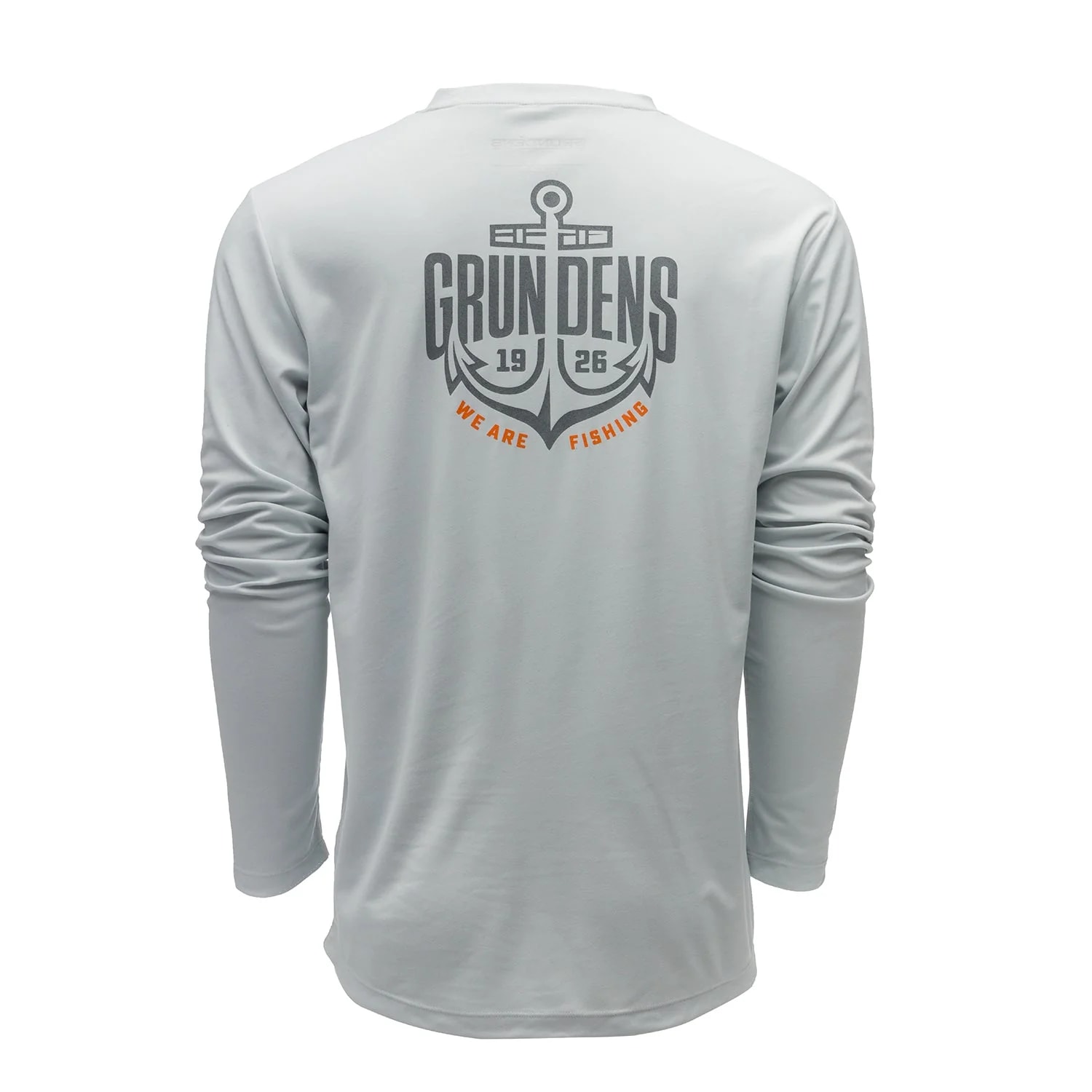 Grundéns Logo Anchor LS Tech Tee Grey Mist, XXL