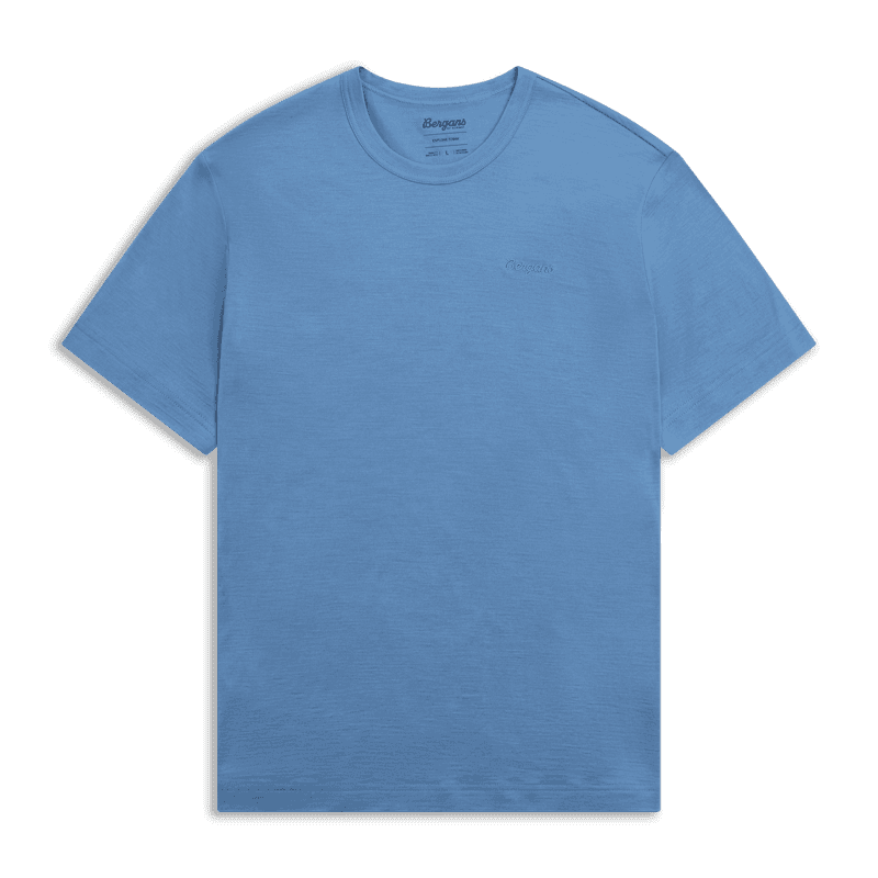 Bergans Logo Merino T-shirt Herr Elemental Blue XXL