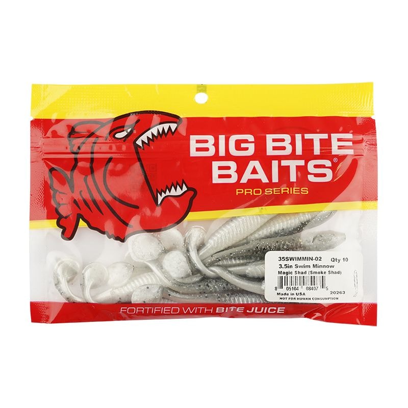 Big Bite Baits Swim Minnow 3.5 101 Grey Ghost