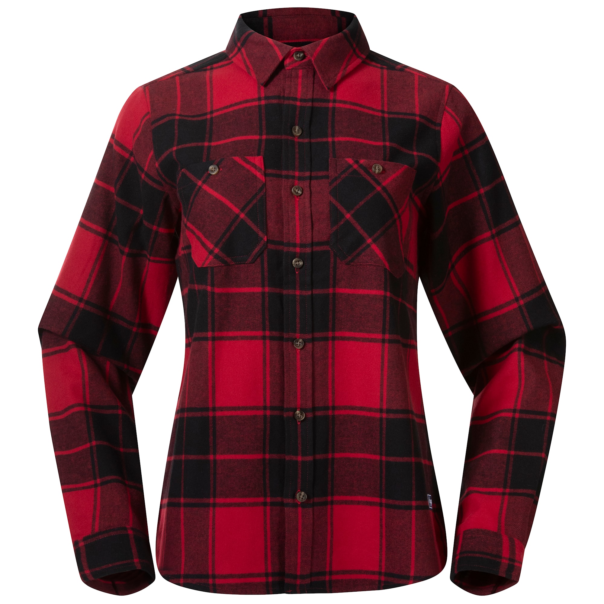 Bergans Nordmarka Flanellskjorta Dam Red/Black Check XL