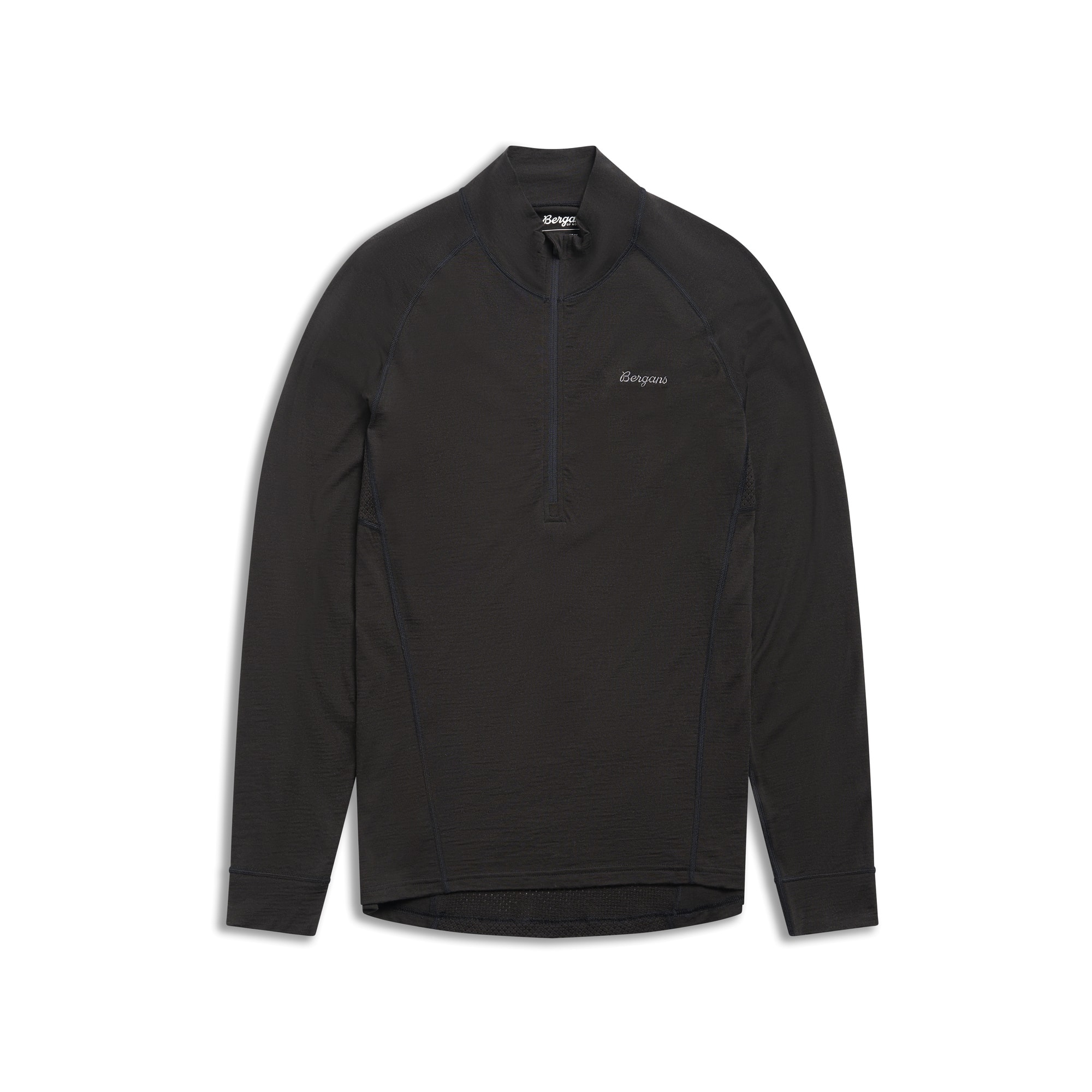 Bergans Inner:Pure Merino Half-Zip Underställströja Herr Black