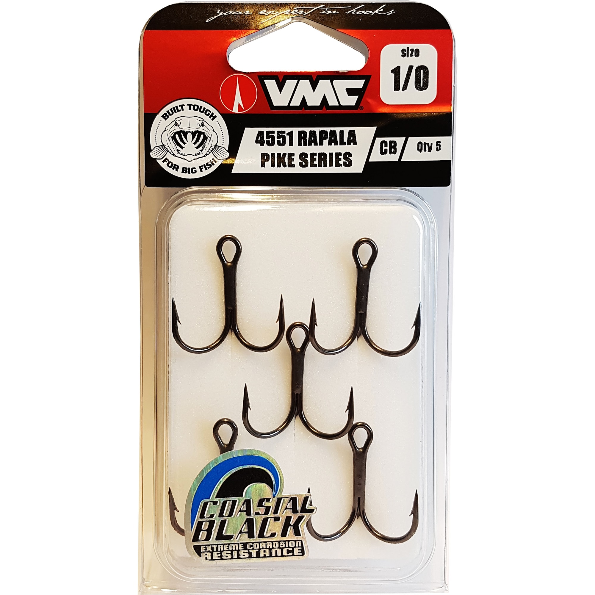 VMC 4551CB Rapala Pike #2/0 5-pack