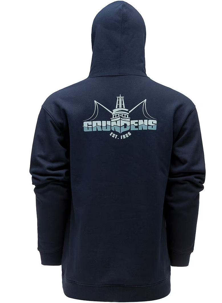 Grundéns Logo Boat Hoodie Dark Navy, XXL
