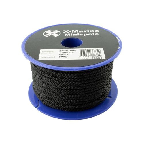 Xmarine Minispole 2mm 30M Svart