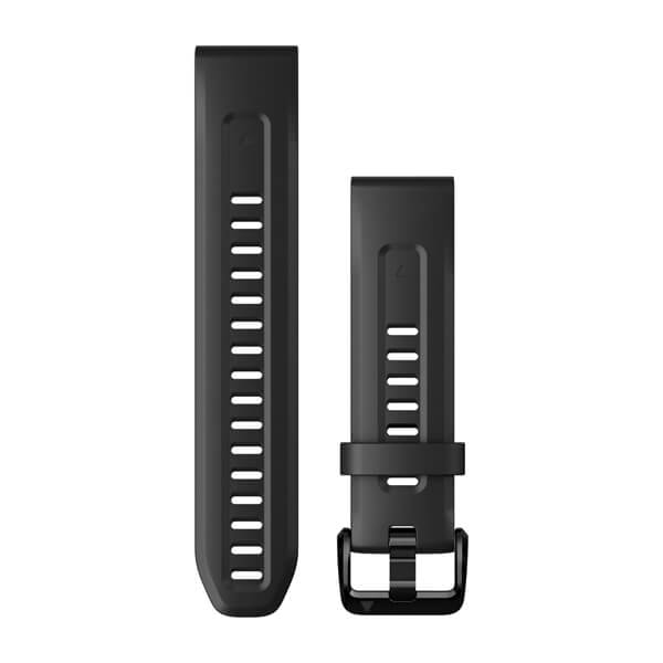 Garmin Fenix 5S/6S/7S 20mm QuickFit Klockarmband Svart Silikon