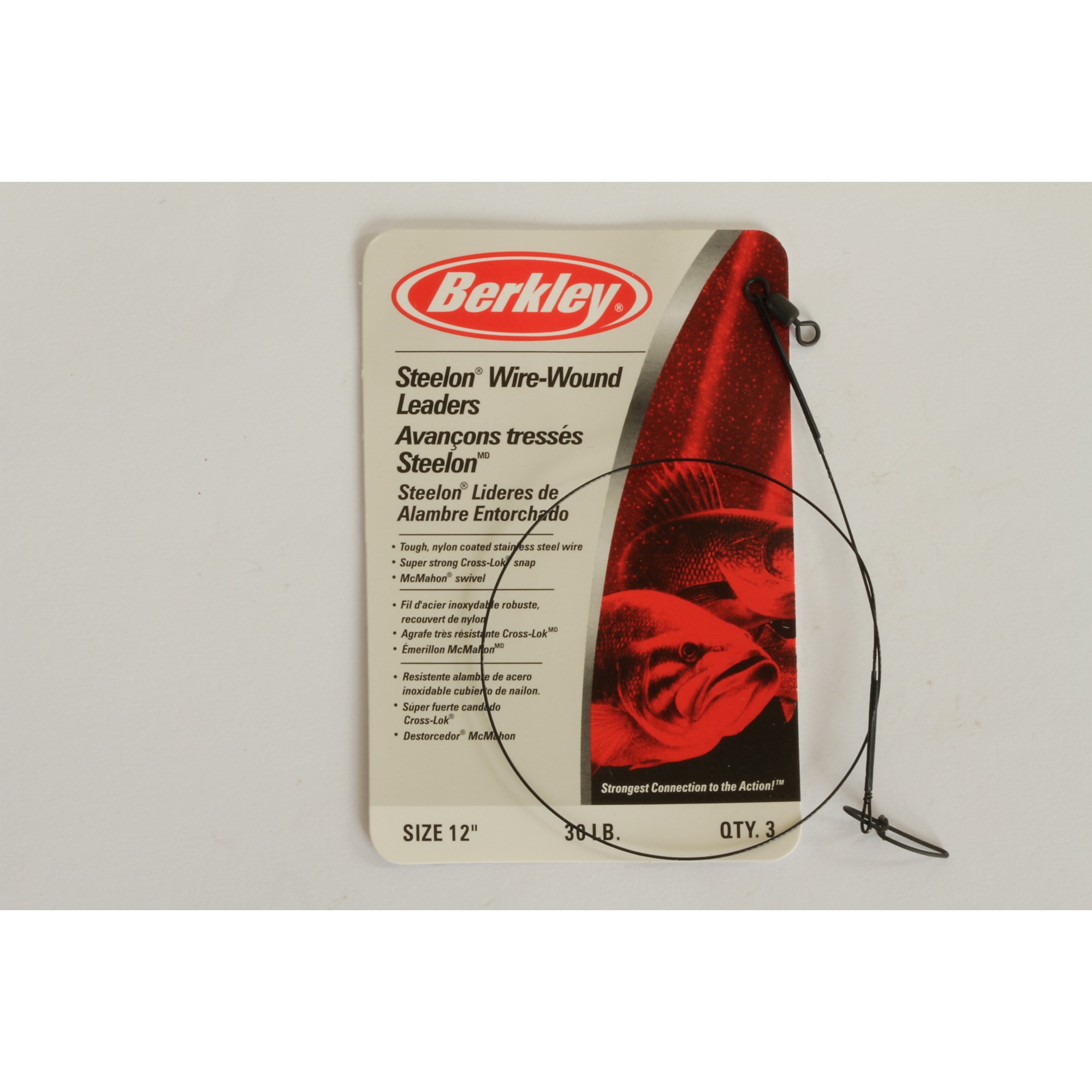 Berkley Wire Wound Steelon Ståltafs 30 cm 12'' 30 lb 3-pack