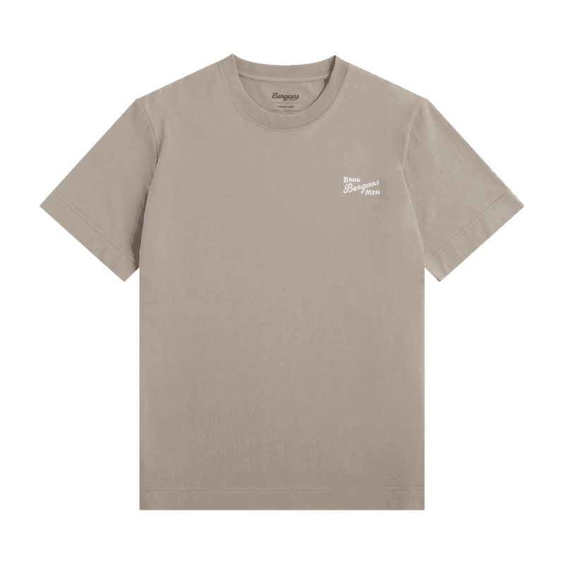 Bergans Graphic Cotton T-shirt Herr Rock Taupe/White Bruk Bergans XXL