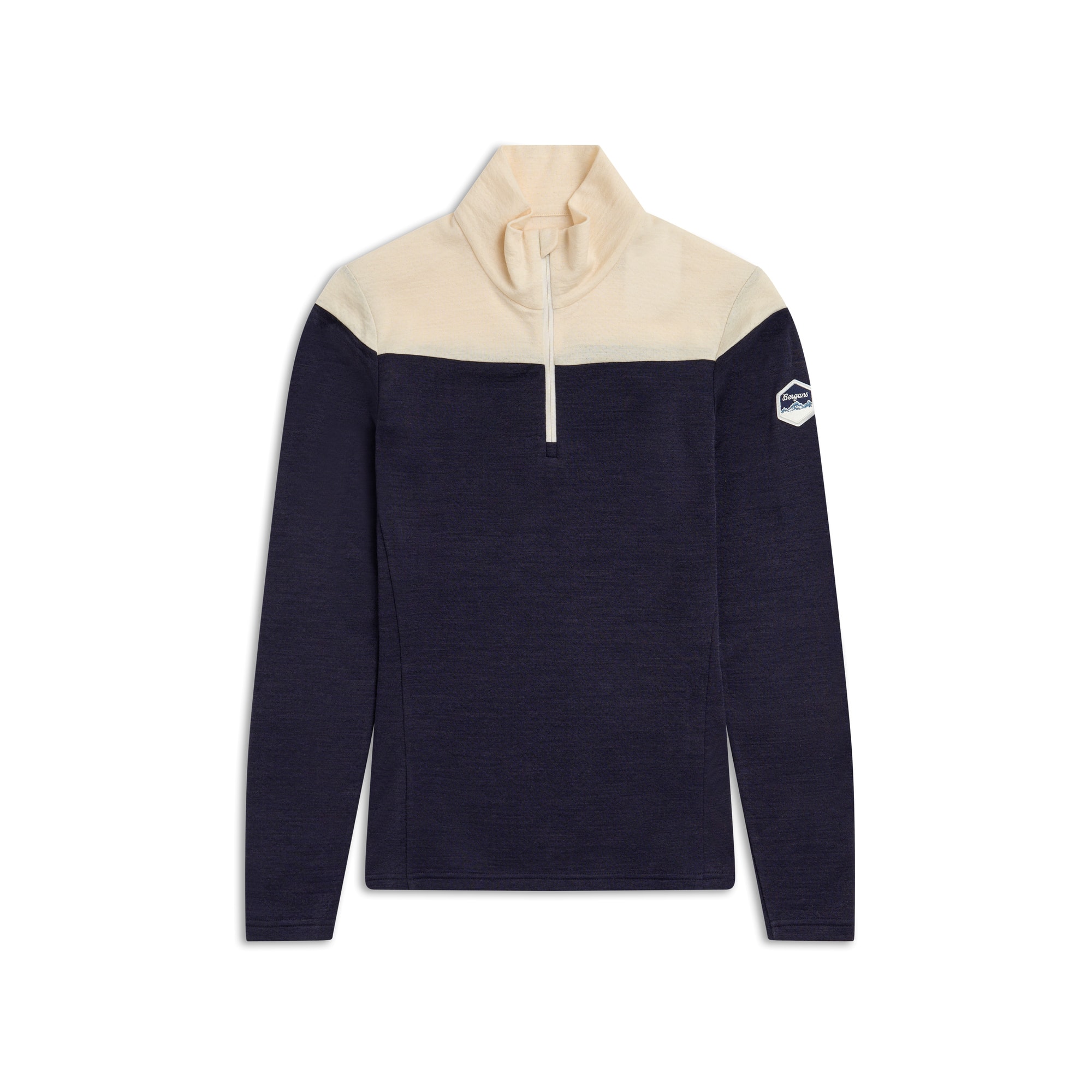 Bergans Inner:Dual Merino Half-Zip Underställströja Dam Dark Navy/Creme