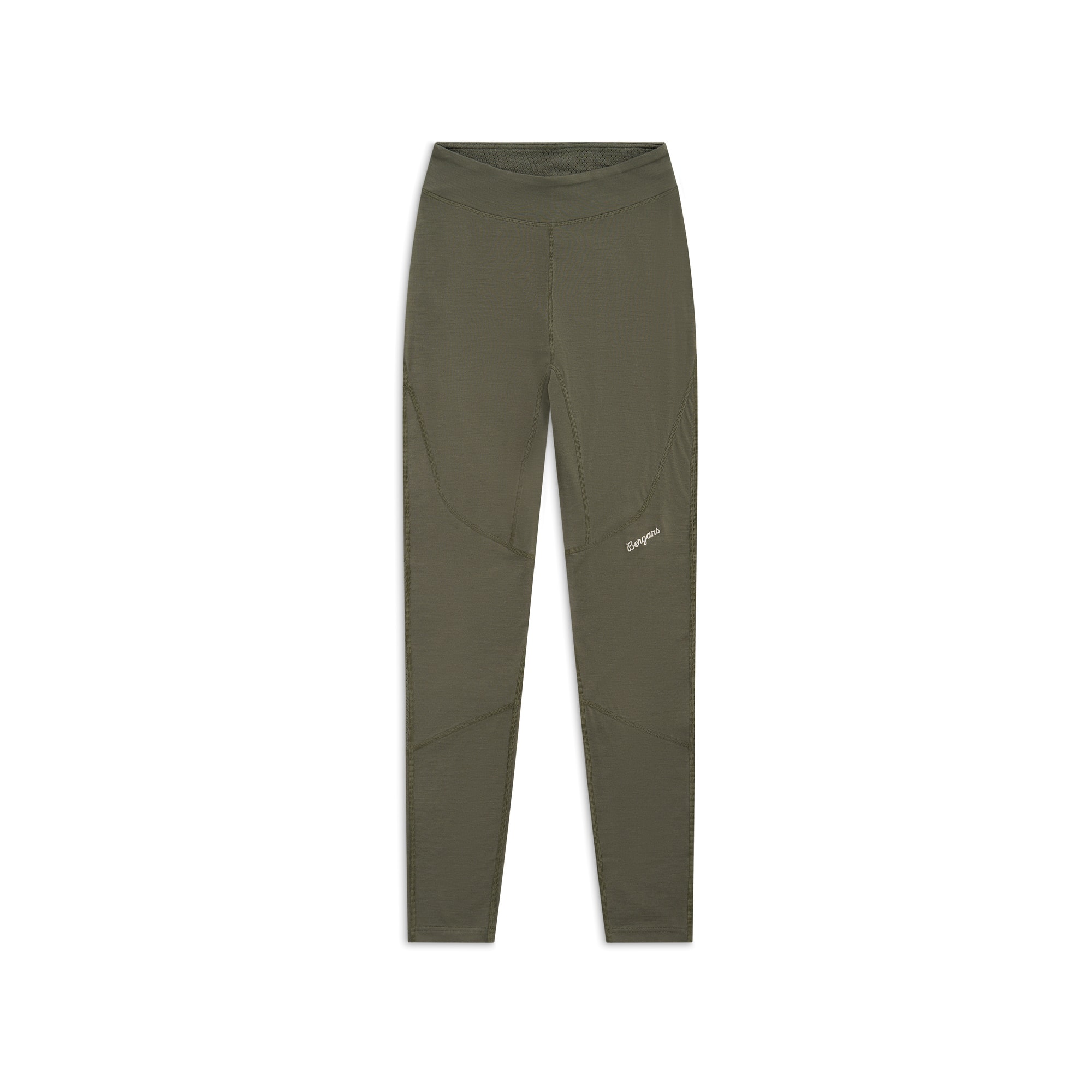 Bergans Inner:Pure Merino Underställsbyxor Dam Green Mud