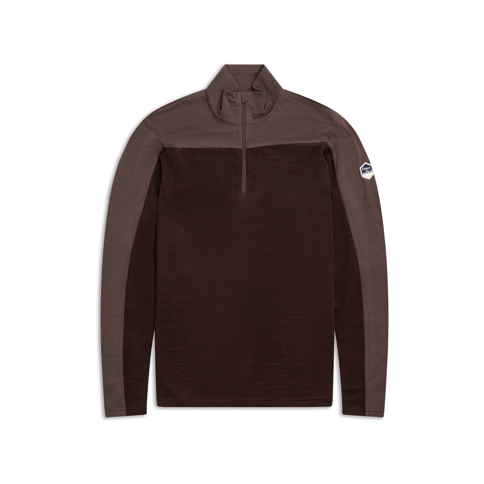Bergans Inner:Dual Merino Half-Zip Underställströja Herr Dark Chocolate/Hot Cocoa