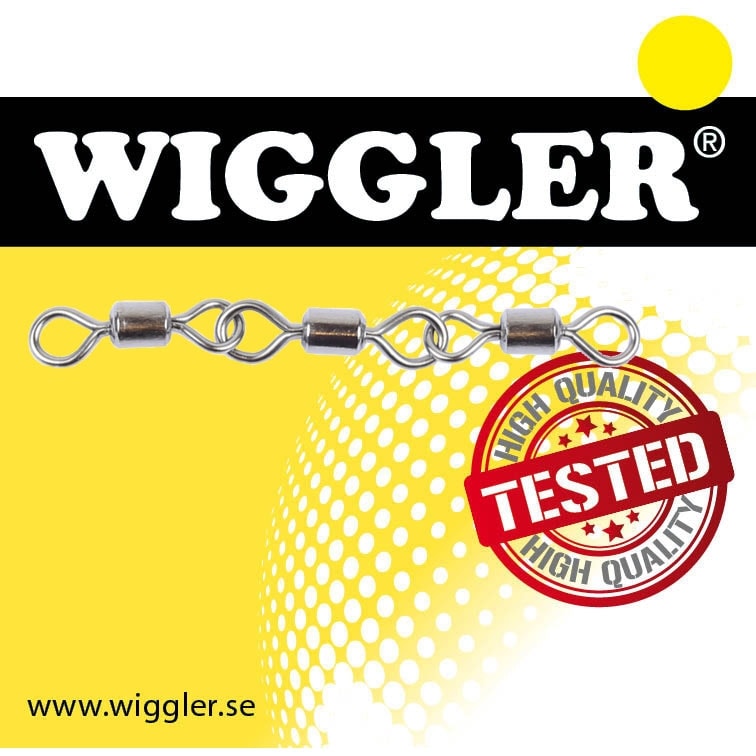 Wiggler Triple Rolling Swivel Black Nickel #1 2-pack