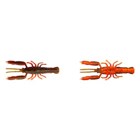 3D Crayfish Rattling 5,5 cm Brown Orange 8-pack