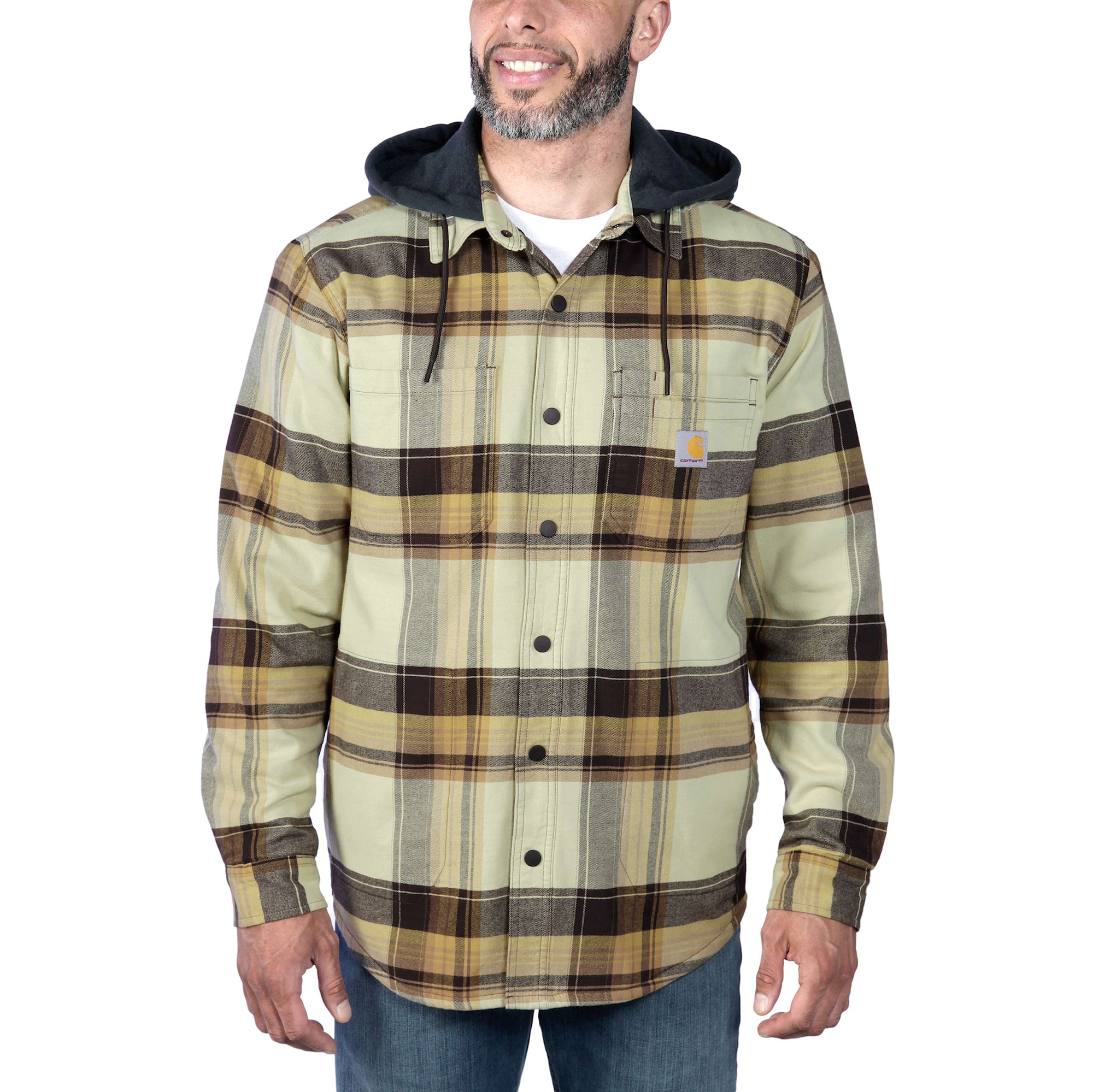 Carhartt Fodrad Flanellskjorta Jacka Herr Dark Brown XXL