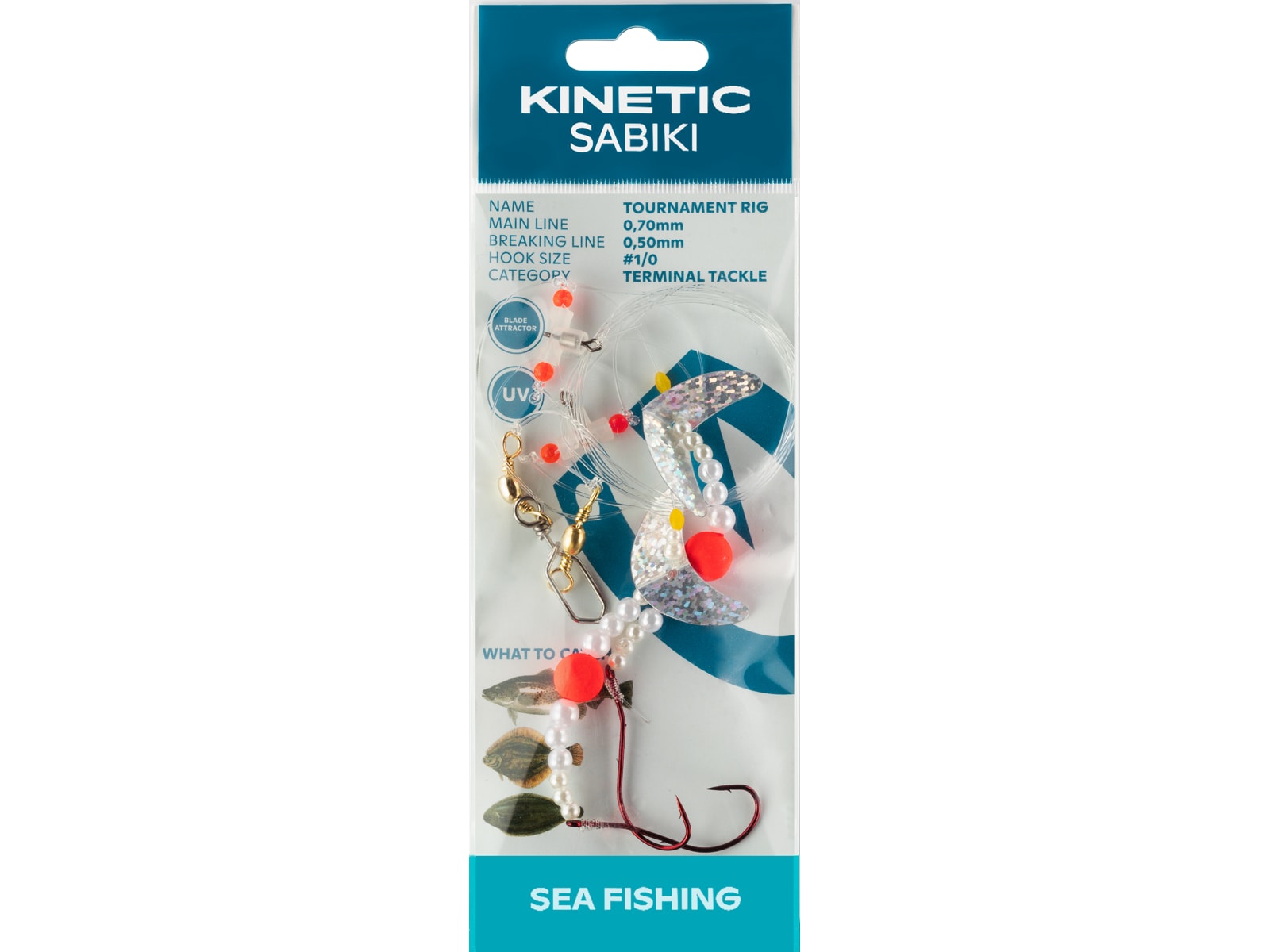 Kinetic Sabiki Tournament 1/0 Pink Pearl/Silver -