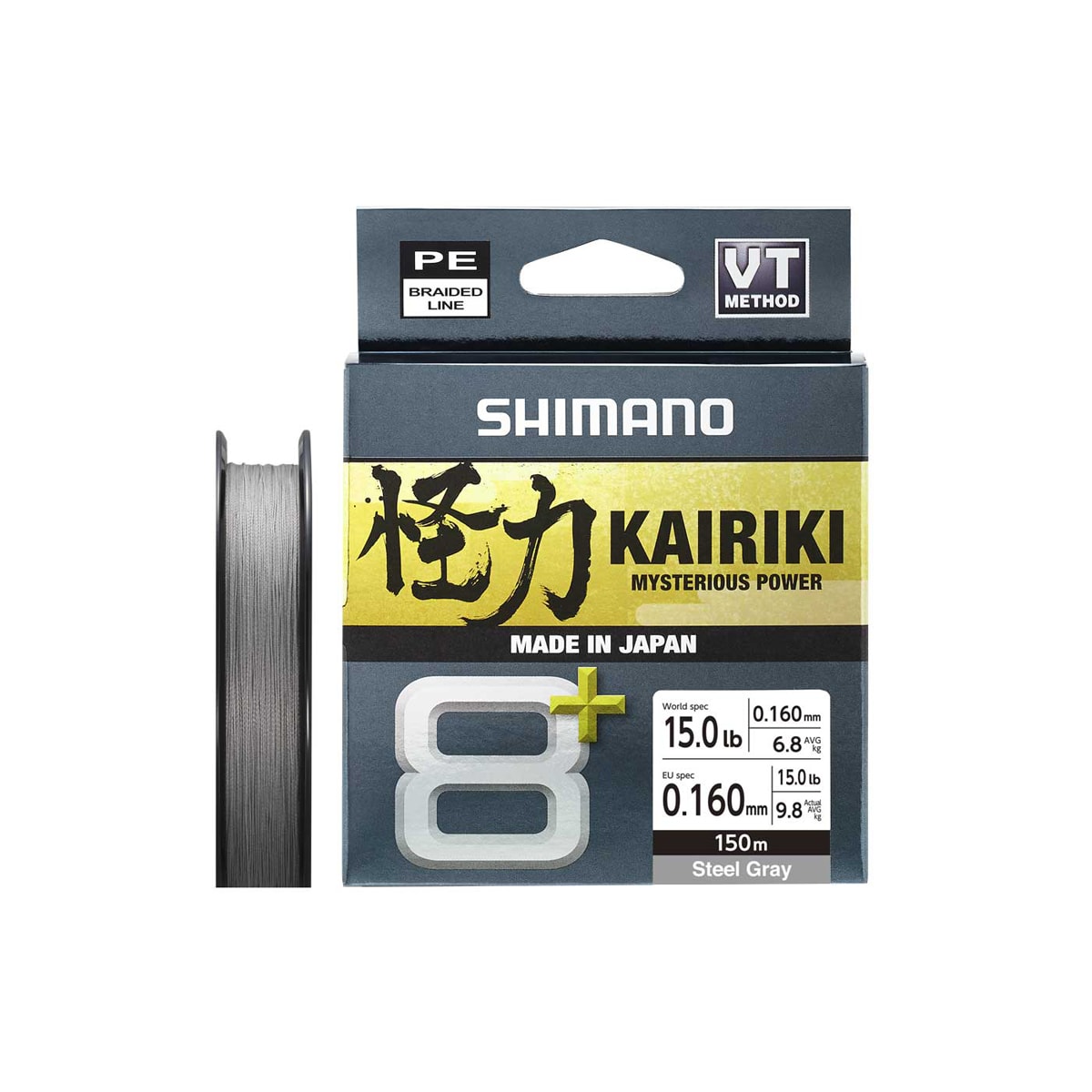 Shimano Line Kairiki 8+ 150m 0.16 mm 11,1kg Steel Grey -