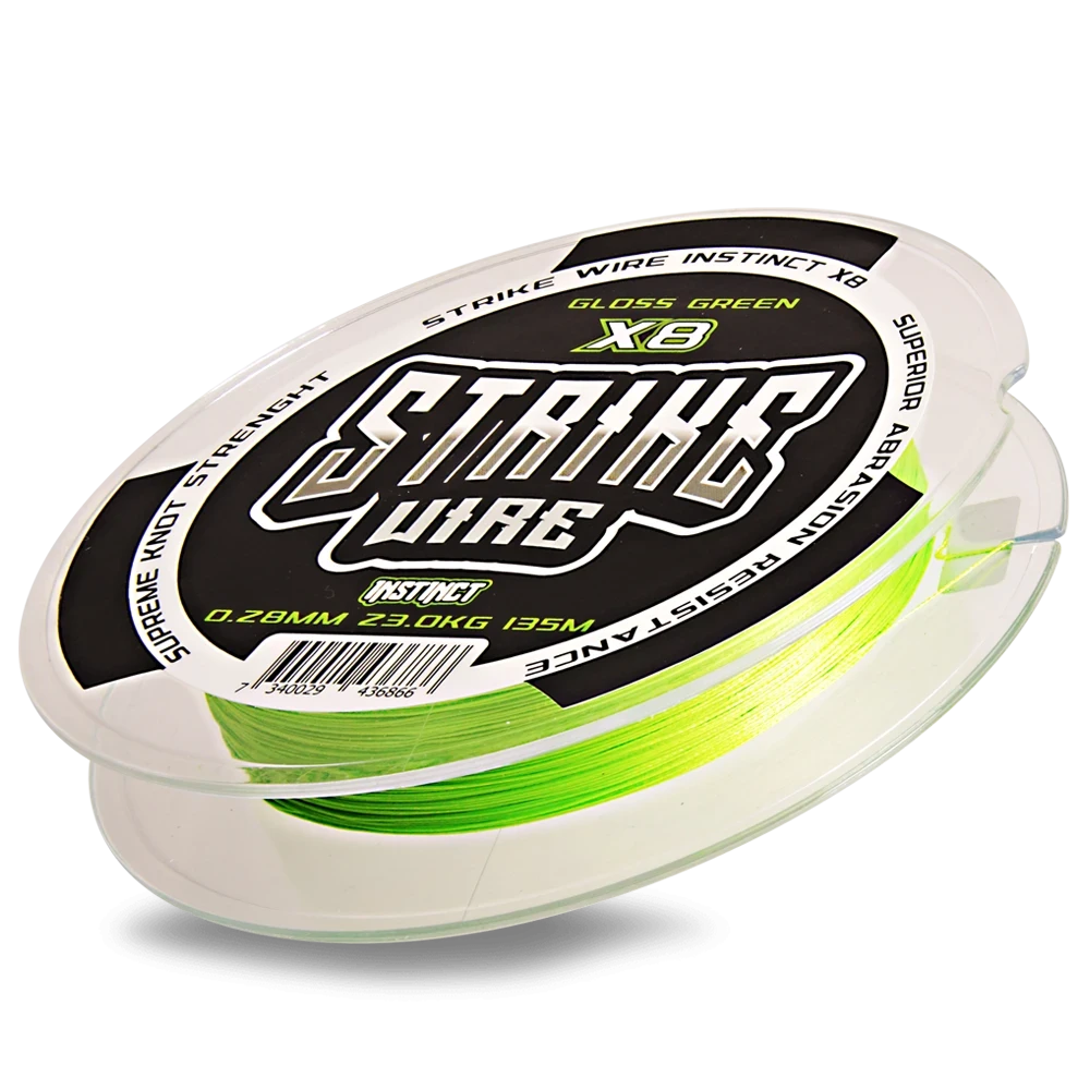 Strike Wire SW Instinct Braid X8 Flätlina 0,32mm/ 26kg -135m, Gloss Green -