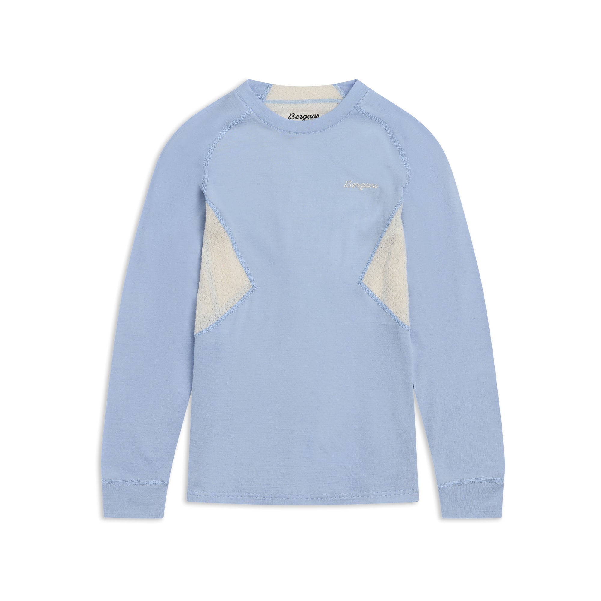 Bergans Inner:Pure Merino L/S Underställströja Dam Light Dusty Blue/Creme
