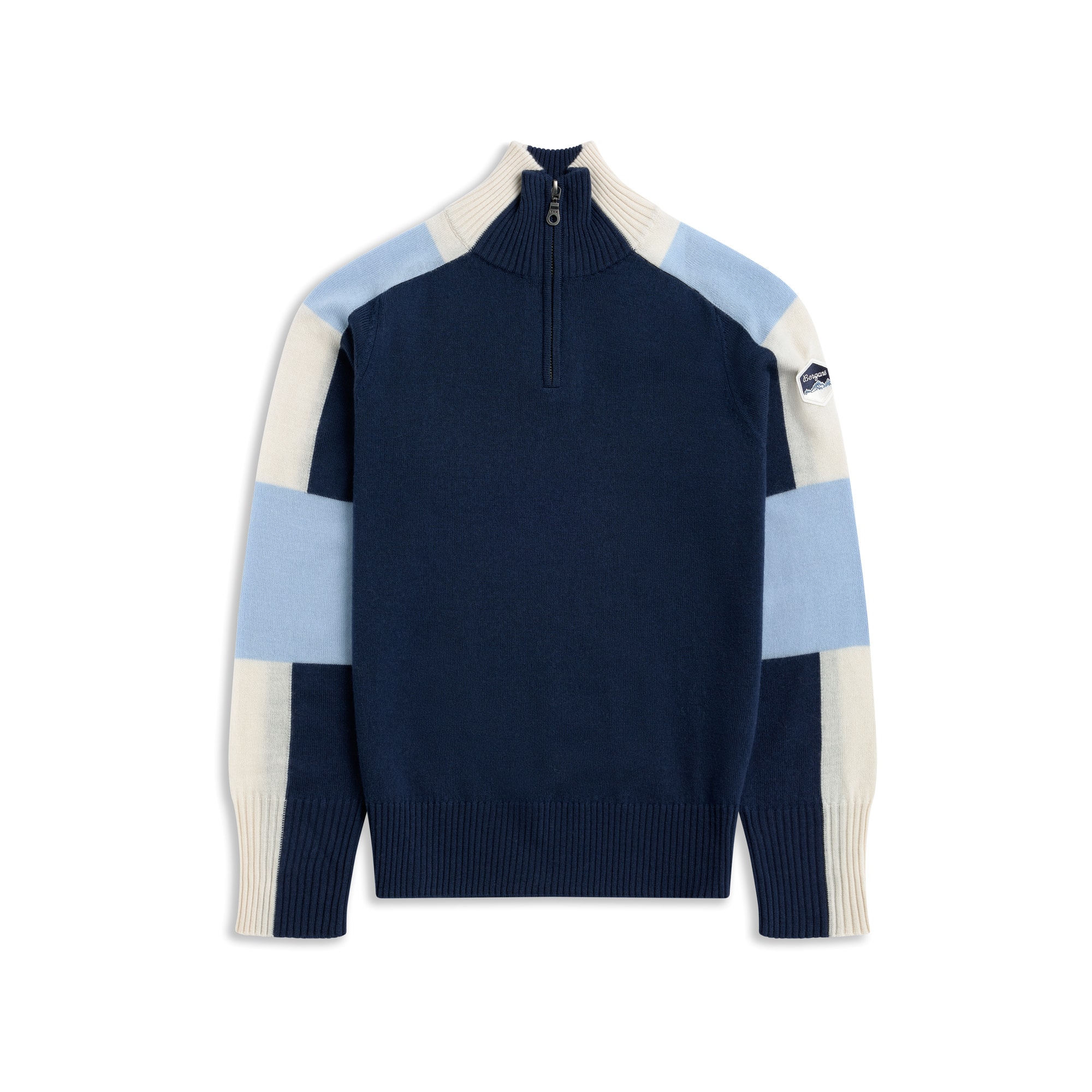 Bergans Lyderhorn Half-Zip Ulltröja Dam Navy Blue/Light Dusty Blue