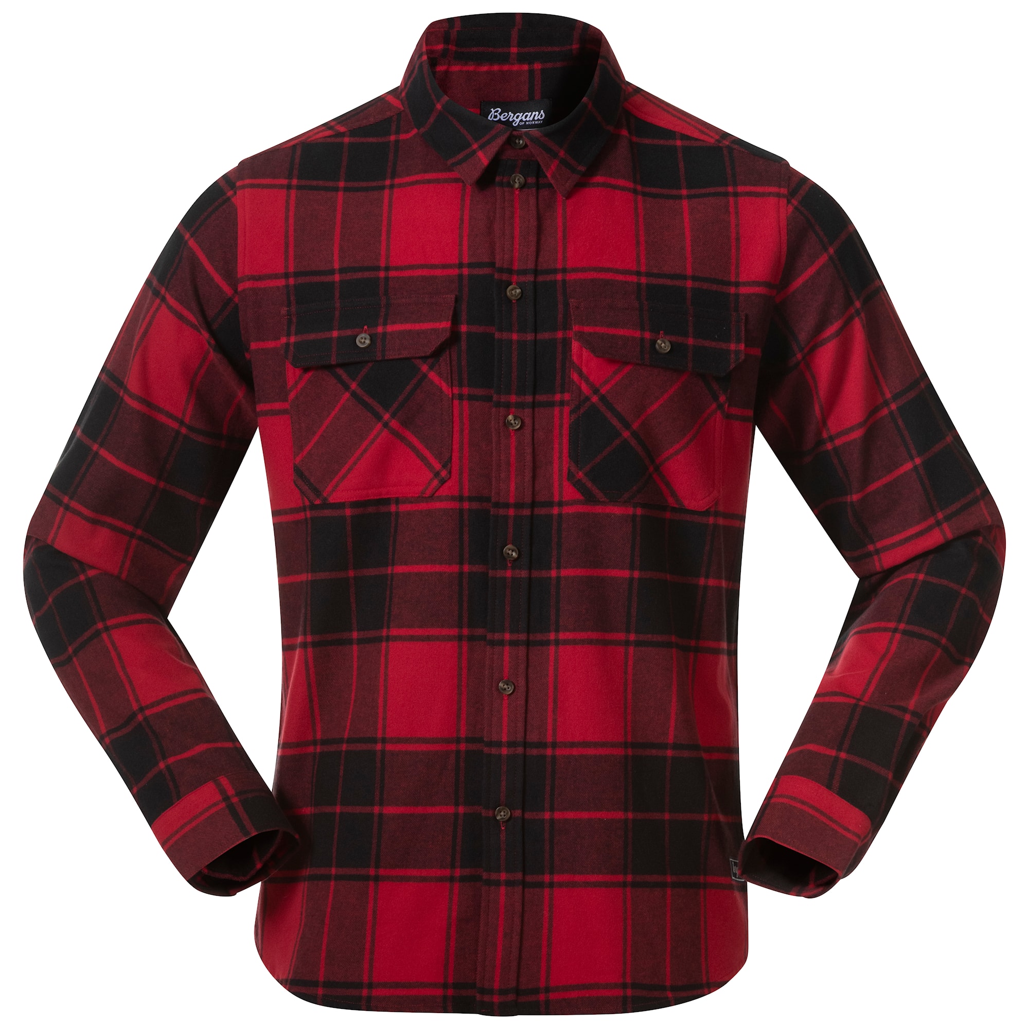 Bergans Nordmarka Flanellskjorta Herr Red/Black Check XL