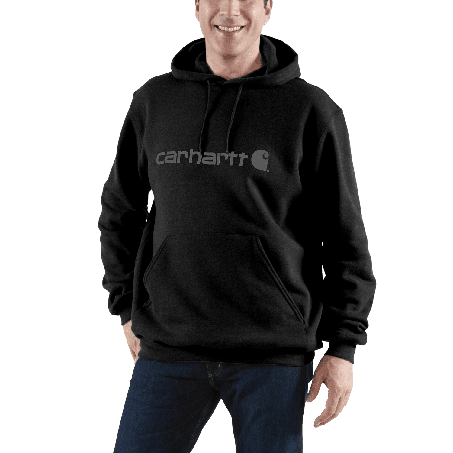 Carhartt Marquette Logo Tröja Herr Black/Gray 2XL