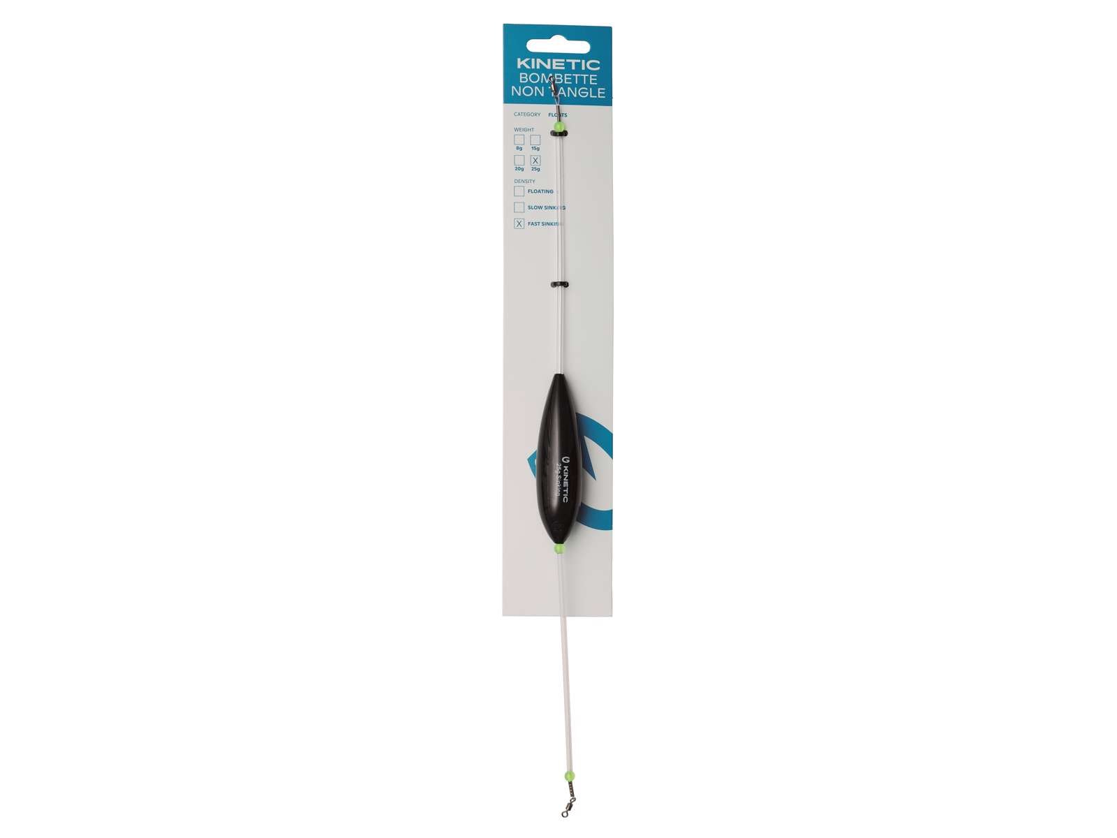 Kinetic BOMBETTE NON TANGLE - FAST SINKING 25G BLACK -