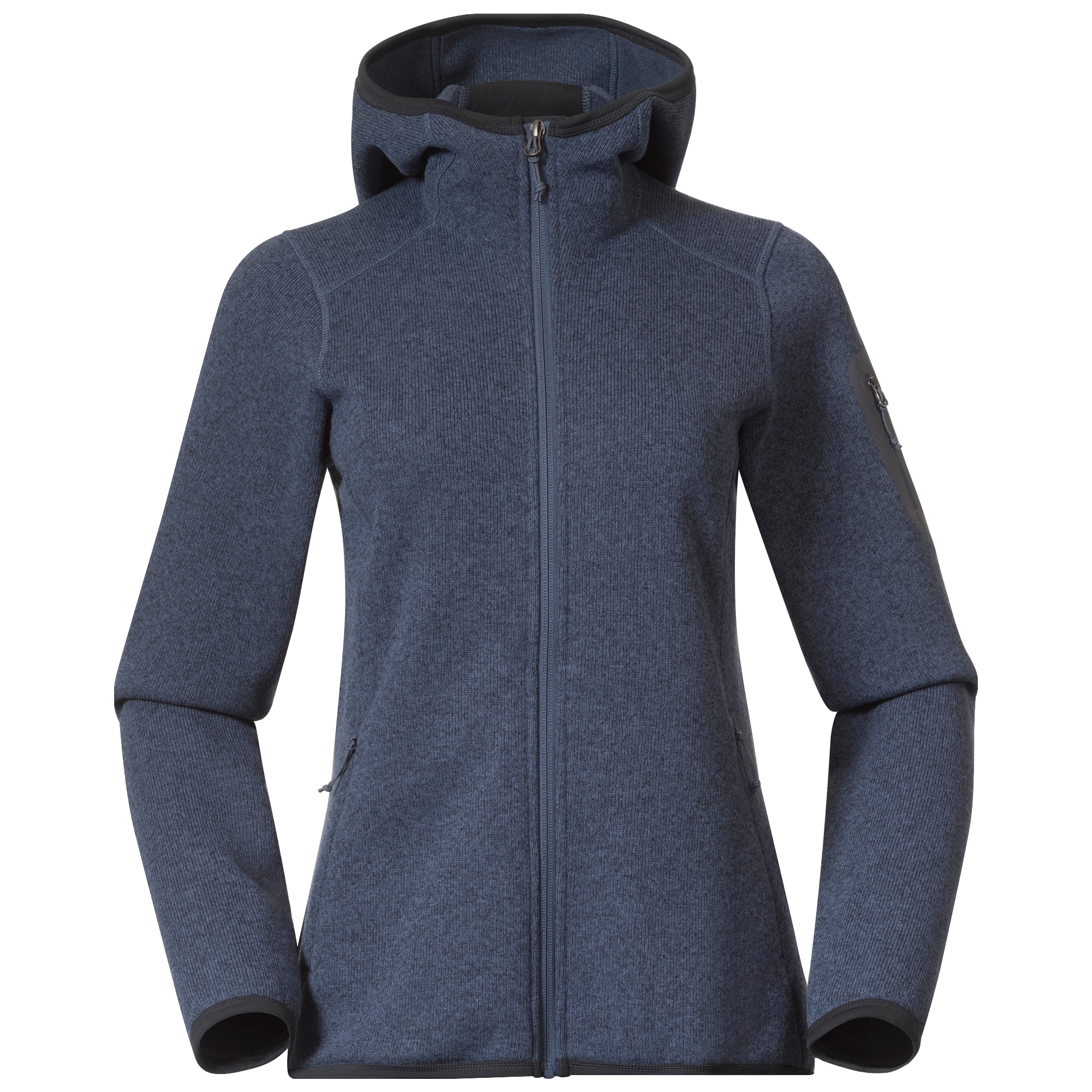 Bergans Kamphaug Knitted Hoodie Dam Granite Blue L