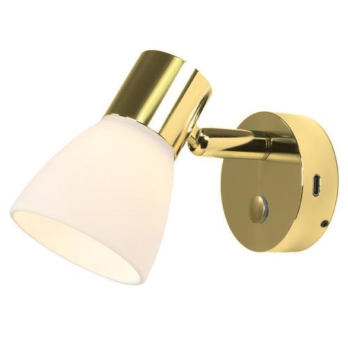 Aries Lampa M Skärm Usb-C Guld