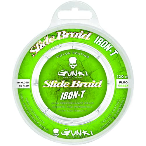 Gunki Slide Braid Iron-T 0,149 mm 120 m Fluo Green