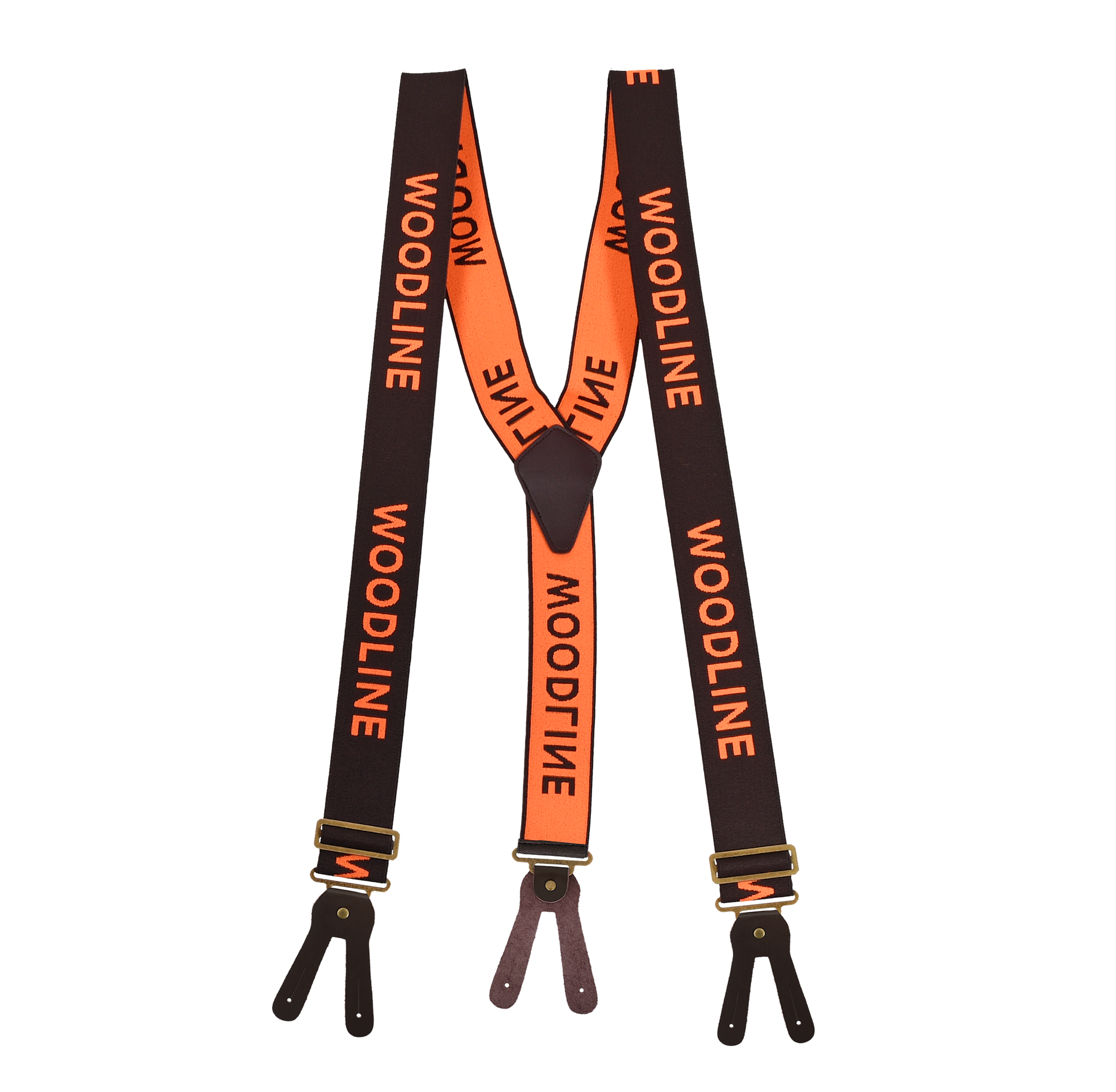 Woodline Hängslen Stropp Brun/Orange 50 mm
