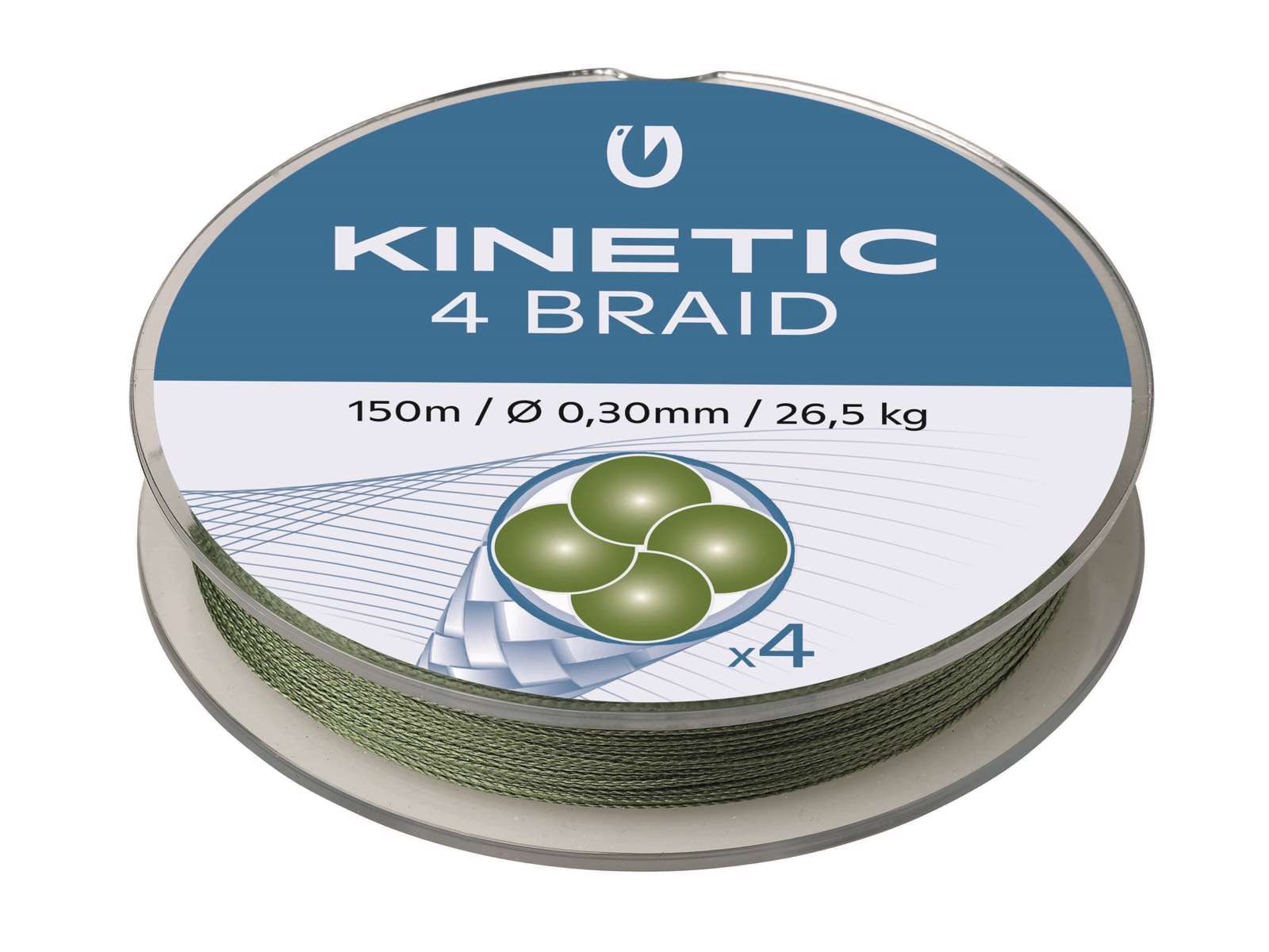 Kinetic 4 Braid 150m 0,35mm/28,3kg - Dusty Green