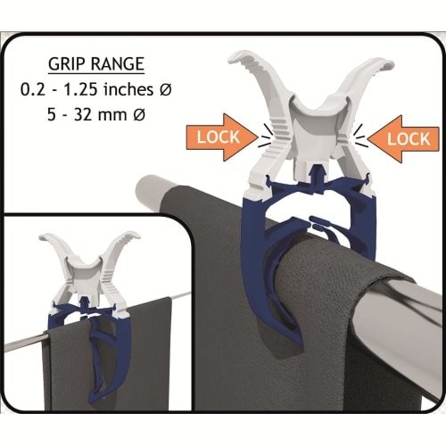Fixclip 5-32mm 6-P Blå/Vit