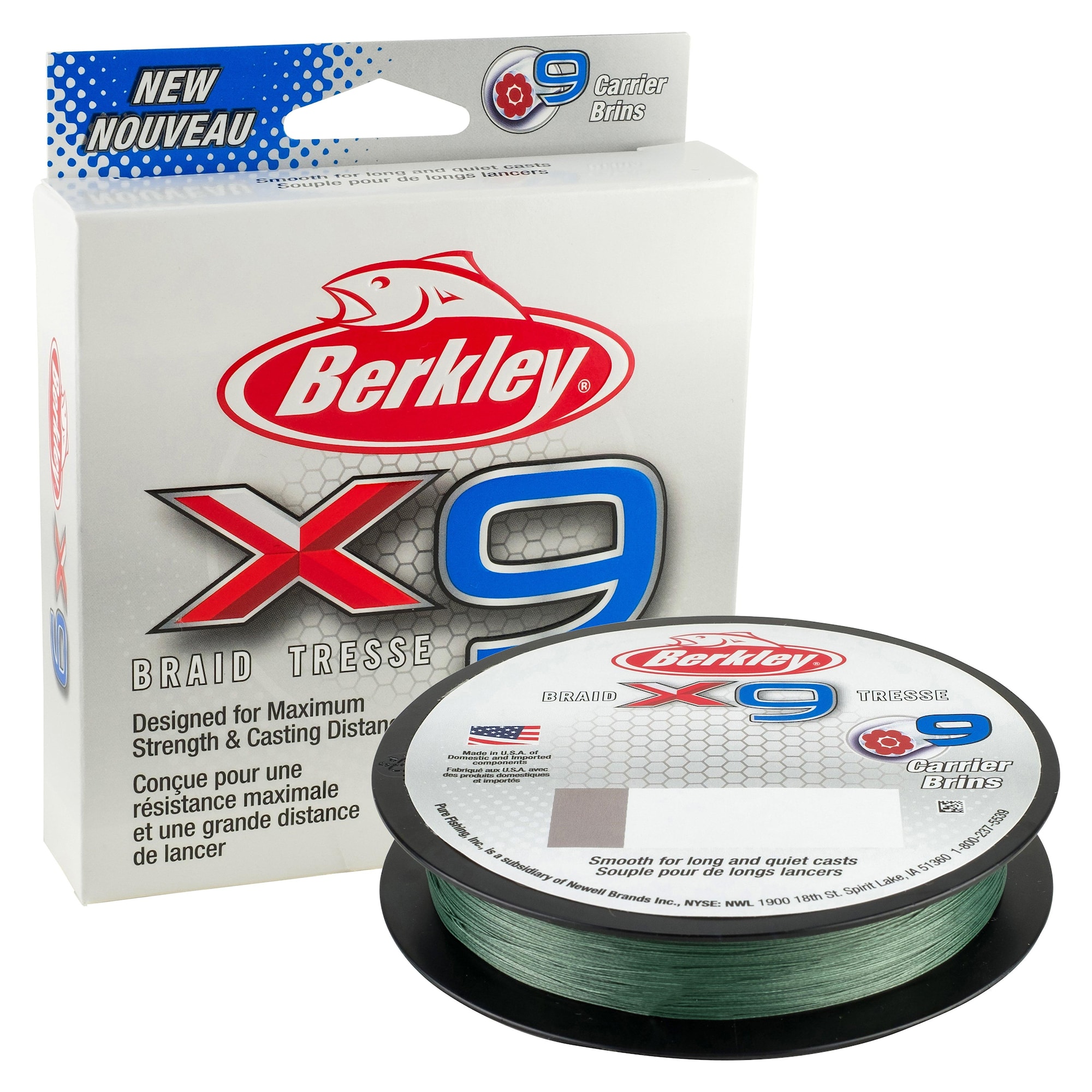 Berkley X9 Lo-Vis Green 150m Flätlina