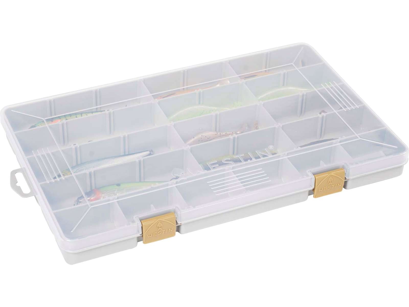 W3 Tackle Box 35,5x22,5x3,5cm Grey/Clear -
