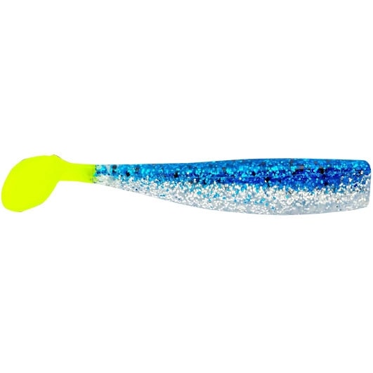 Shaker Shad 8 cm Blue Ice Chartreuse Tail 9-pack